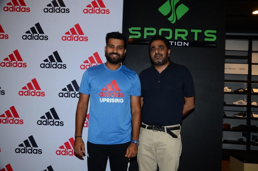 Cricketer Rohit Sharma was present for the grand launch of Adidas "Homecourt" shop-in-shop at "Sports Station" at Vama Department Store in south Mumbai. Sports Station is a chain of Multi brand Outlets, specializing in the Sports segment. This is a one-of-a-kind premium shop-in-shop execution by Adidas, which houses not just Adidas sports, but also Adidas Originals. Rohit Sharma,Cricketer Rohit Sharma,Homecourt,Shop-in-Shop,1st Adidas