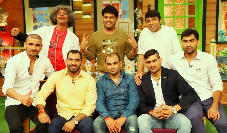 Kapil Sharma Show: Kabaddi World cup Champion players having fun on show Kabaddi World cup Champion,Kabaddi World Cup 2016 final,Indian Kabaddi team,Kapil Sharma Show