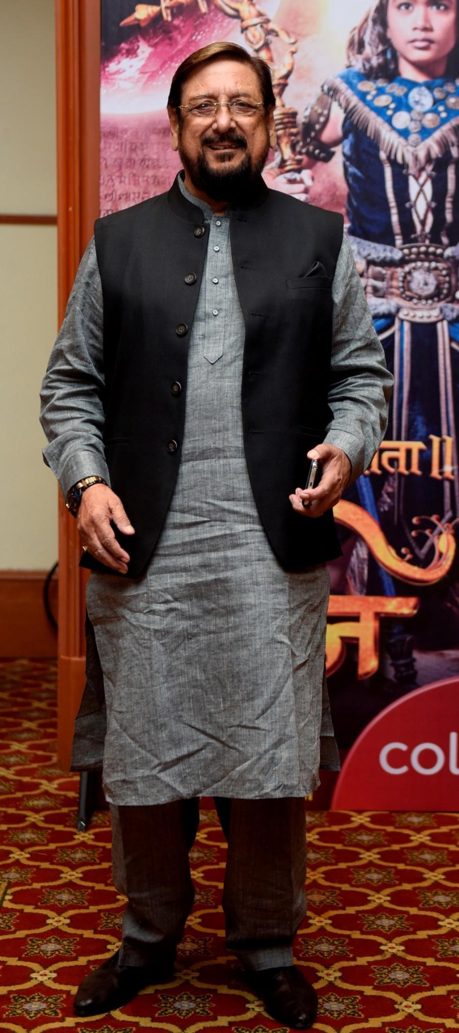 Gufi Paintal (Vishwakarma) at the press meet of Karmphal Data Shani. Karmphal Data Shani,Karmphal Data Shani Press Meet,Karmphal Data Shani Press Meet pics,Karmphal Data Shani Press Meet images,Karmphal Data Shani Press Meet photos,Karmphal Data Shani Press Meet pictures