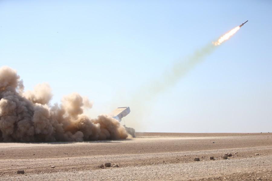 Iraqi security forces launch a rocket towards Islamic State militants during clashes at a frontline in Ali Rash village, southeast of Mosul, Iraq. Iraqi security forces,Iraqi security,Islamic State militants,Islamic militants,Iraqi security forces launch,Mosul,On the frontlines of Mosul