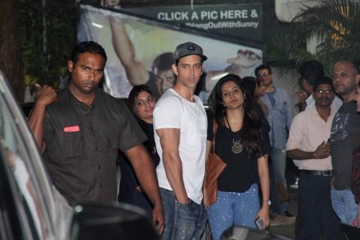 Photos of Bollywood actor Hrithik Roshan with family spotted at Sunny Super Sound.