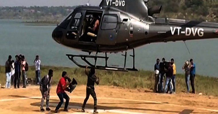 The stunt act is the climax of a scene in the upcoming film 'Maastigudi' where the hero (Vijay) chases the two villains trying to escape in a chopper from the lake shore. The hero too hops onto the chopper, which flies over the lake's backwaters. Masti Gudi accident,Masti Gudi,masti gudi actors died,Anil and Uday,actor Anil,actor Uday,Thippagondanahalli,Thippagondanahalli lake,Vijay,Duniya Vijay,Duniya Vijay at Masti Gudi,Duniya Vijay at Masti Gudi accident