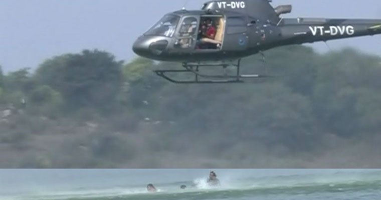 As seen from the film footage, aired on local news channels, in a fight between the hero and the duo, the hero pushes both the actors from the chopper and joins them in the reservoir to carry on the fight. Masti Gudi accident,Masti Gudi,masti gudi actors died,Anil and Uday,actor Anil,actor Uday,Thippagondanahalli,Thippagondanahalli lake,Vijay,Duniya Vijay,Duniya Vijay at Masti Gudi,Duniya Vijay at Masti Gudi accident