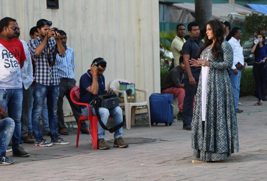 Photos of Bollywood Actress Vidya Balan during the promotion of her upcoming film Kahaani 2 in Mumbai on Nov. 7, 2016. Vidya Balan,Kahaani 2,Kahaani 2 promotion,Kahaani 2 movie promotion,Vidya Balan promotes Kahaani 2,Vidya Balan promotes Kahaani 2 at Savdhan India,Savdhan India,Kahaani 2 promotion pics,Kahaani 2 promotion images,Kahaani 2 promotion photos,Kahaani 2 promo