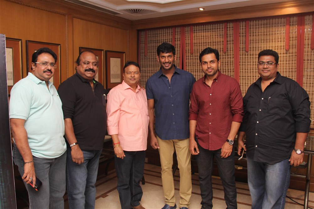 Tamil movie Devi success meet held at Chennai. Celebs like Prabhu Deva, Tamannaah, Vishal, Jayam Ravi, Karthi, Director Vijay, Anthony, RJ Balaji, Manush Nandan, Ishari K. Ganesh, R Parthiban, Lissy, Sathish, RV Udayakumar, KS Ravikumar, Meena, Bharath and Nassar graced the event. Devi Success Meet,Devi movie Success Meet,Prabhu Deva,Tamannaah,Vishal,Jayam Ravi,Karthi,Director Vijay,Anthony,RJ Balaji,Manush Nandan,Ishari K. Ganesh,R Parthiban,Lissy,Sathish