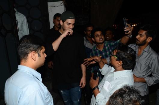 Photos of Bollywood Actor Sooraj Pancholi speaking to media before his birthday celebration in Mumbai on Nov. 8, 2016.