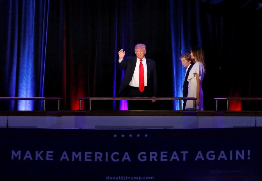 Trump's "leadership will make America great again", Pence said, at the President elect's camp headquarters. Donald Trump,Donald Trump elected 45th President of the United States,President of the United States,U.S. Election 2016,U.S. Election,Hillary Clinton