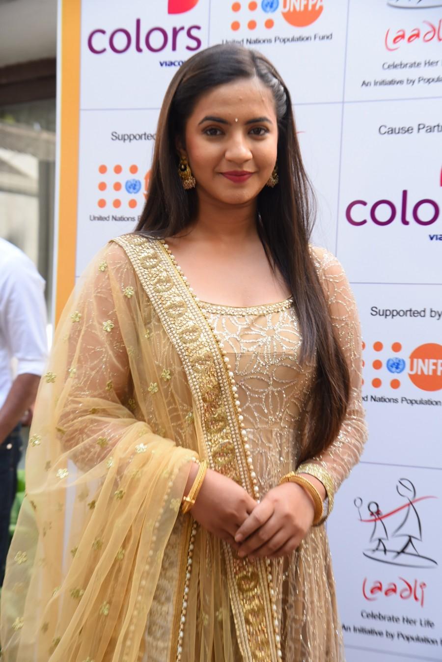 Meera Deosthale aka Chakor at a press meet as COLORS joins hands with Laadli. Laadli,Laadli Media,Gender Sensitivity,COLORS,Advertising Awards,Jigyasa Singh,Meera Deosthale