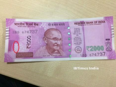 1. See through register with denominational numeral 2000 can be seen when the note is held against light.