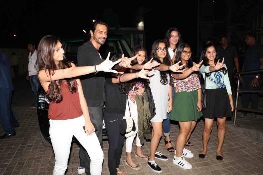 Bollywood movie Rock On 2 Special Screening held at PVR Juhu, in Mumbai. Celebs like Farhan Akhtar, Shraddha Kapoor, Chunky Pandey's wife Bhavna Pandey and daughters, Singer Shankar Mahadevan along with wife Sangeeta and others spotted during Screening of the film Rock On 2 in Mumbai, on Nov. 10, 2016.