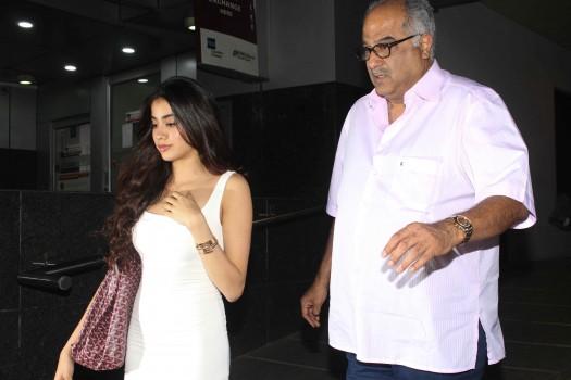 Photos of Producer and director Boney Kapoor with daughter spotted in Mumbai on Nov. 10, 2016.
