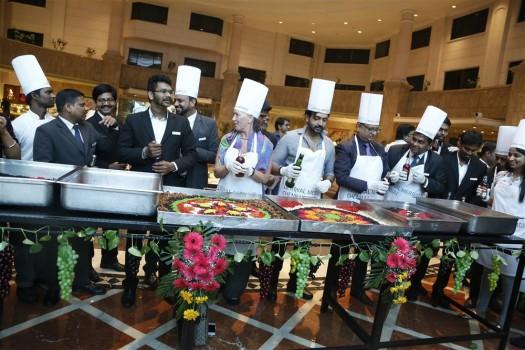 Photos of South Indian Actor Arun Vijay at The Christmas Cake Mixing Ceremony event at Le Royal Méridien in Chennai.