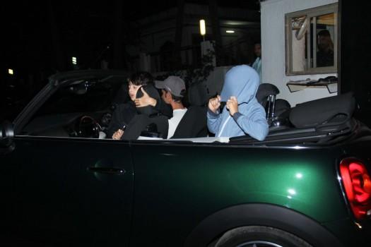 Photos of Bollywood actor Hrithik Roshan with his Kids spotted at Juhu.