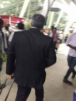 Photos of South Indian actor Thala Ajith spotted at Chennai Airport.