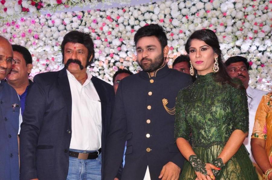 Balakrishna at Talasani Srinivas Yadav Daughter Swathi Wedding Reception. Mahesh Babu,Pawan Kalyan,Allu Arjun,Jr Ntr,Balakrishna,Talasani Srinivas Yadav Daughter Swathi Wedding Reception,Swathi Wedding Reception,Swathi Wedding Reception pics,Swathi Wedding Reception images