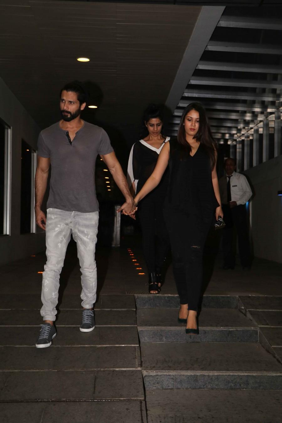 Photos of Bollywood actor Shahid Kapoor and with his wife Mira Rajput spotted at Hakkasan Bandra in Mumbai. Shahid Kapoor and Mira Rajput,Shahid Kapoor,Mira Rajput,Shahid Kapoor and Mira Rajput spotted at Hakkasan Bandra,Shahid Kapoor at Hakkasan Bandra,Mira Rajput spotted at Hakkasan Bandra