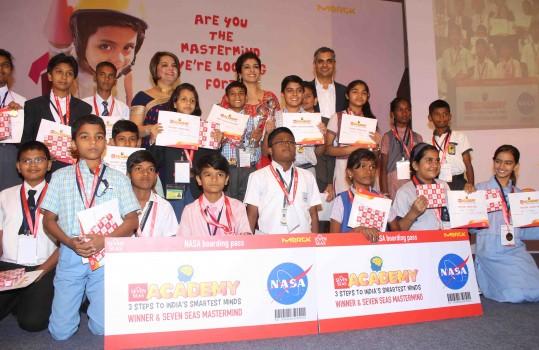 Photos of Bollywood actress Raveena Tandon graces India's young masterminds initiative by Seven Seas Academy.