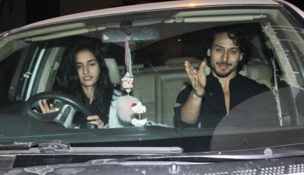 Photos of Tiger Shroff and Disha Patani spotted at Bandra.
