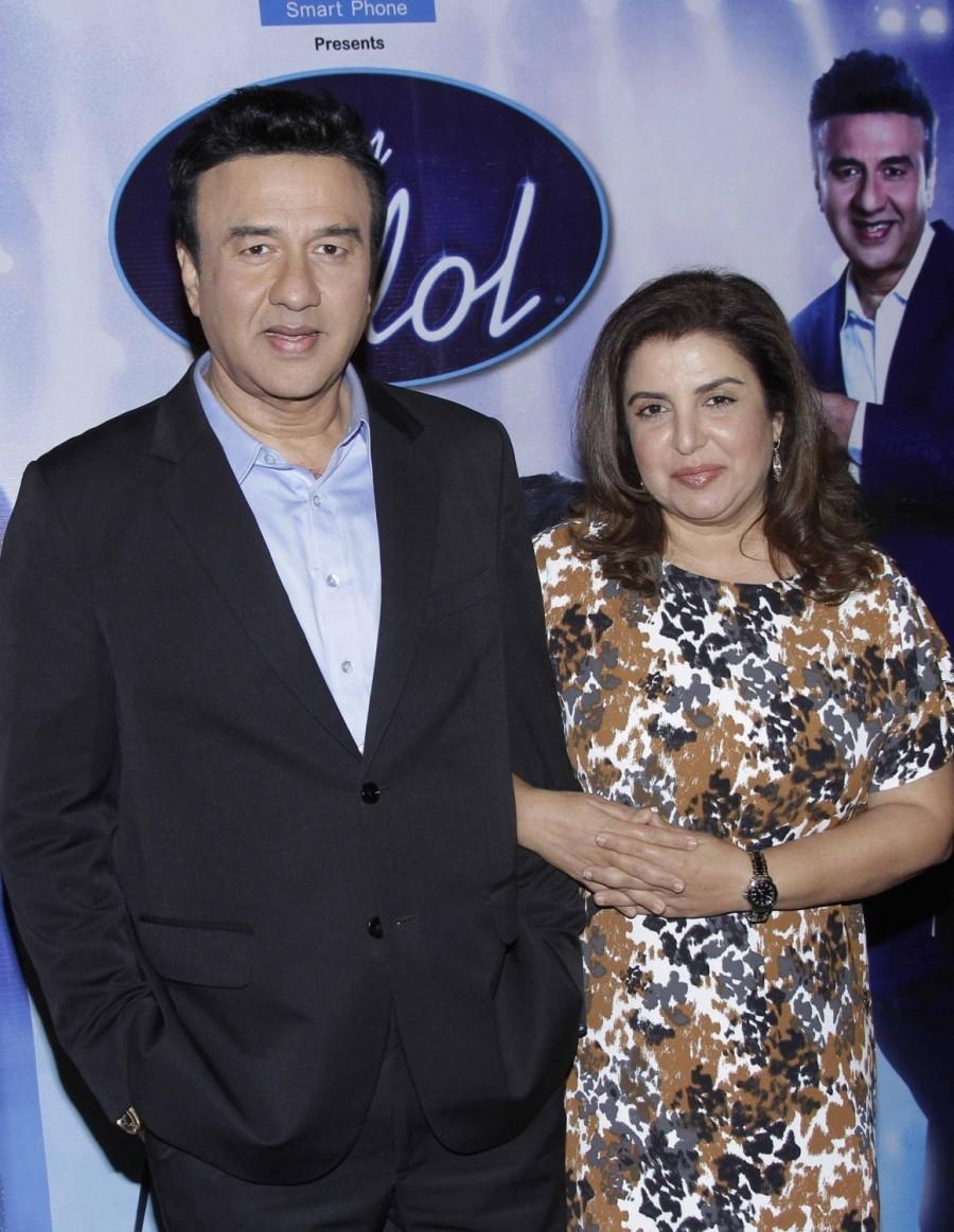 Music Director Anu Malik and Director and Choreographer Farah Khan during a press conference regarding Indian Idol Season 7 in Kolkata on Nov 14, 2016. Anu Malik,Farah Khan,Anu Malik and Farah Khan,Indian Idol Season 7 press conference,Indian Idol Season 7,Indian Idol Season 7 press conference pics,Indian Idol Season 7 press conference images,Indian Idol Season 7 press conference photos,Indian Idol Seaso