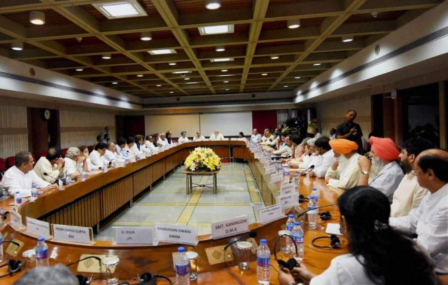 The Prime Minister further called on the opposition parties, during the all-party meet, to come out with solution with regard to conducting simultaneous Lok Sabha and assembly elections and the state government's role in funding elections. PM Narendra Modi,Narendra Modi,All party meet in Delhi,All party meet,PM Narendra Modi at All party meet,Narendra Modi at All party meet,Demonetisation