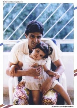 Deepika Padukone with her father