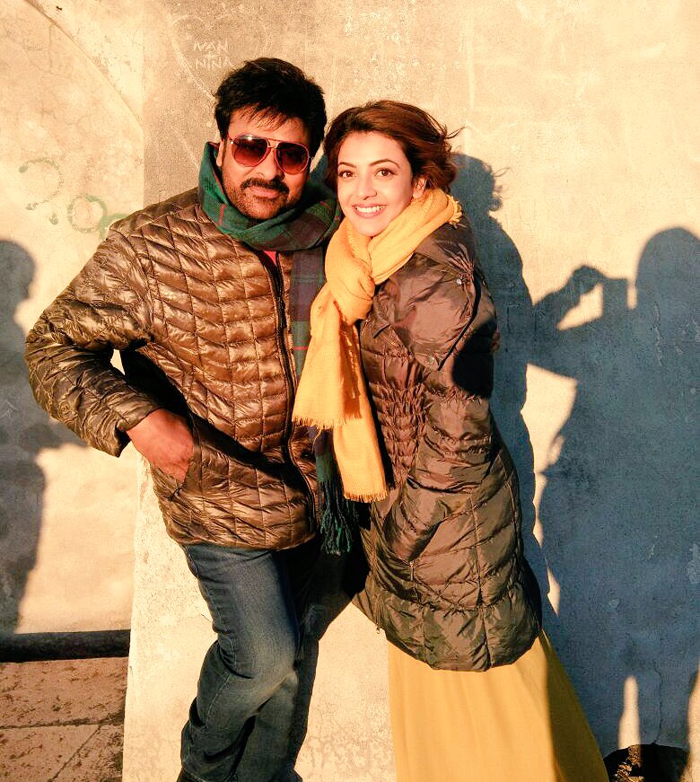 Khaidi No. 150 is an upcoming Telugu action drama film directed by V. V. Vinayak and produced by Ram Charan and A. Subashkaran under the Konidela Production Company banner and distributed by Lyca Productions. The film stars Chiranjeevi and Kajal Aggarwal in the lead role. Devi Sri Prasad will compose the film's music and background score. The cinematography will be provided by R. Rathnavelu and Gowtham Raju edited the film. The film is scheduled for a worldwide release on 13 January 2017. Khaidi No 150,Kajal Aggarwal,Chiranjeevi,Chiranjeevi and Kajal Aggarwal,Chiranjeevi and Kajal Aggarwal in Croatia,Chiranjeevi in Croatia,Kajal Aggarwal in Croatia,Khaidi No 150 shooting,Khaidi No 150 shooting pics,Khaidi No 150 shooting images,Khaidi No 1