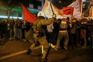 Greek police,Greece protests Obama's visit,Barack Obama,Barack Obama visit to Athens,U.S. President Barack Obama,protesting against Barack Obama,Barack Obama trip to Europe,Barack Obama in Europe,petrol bomb