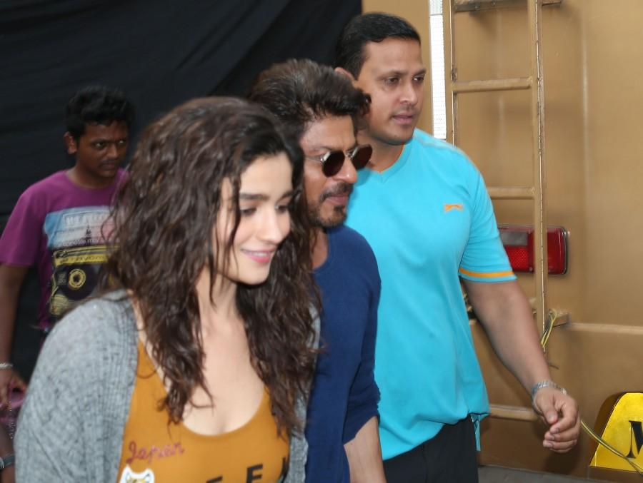 Photos of Bollywood actor Shah Rukh Khan and Alia Bhatt spotted at Mehboob studios for Dear Zindagi promotions in Mumbai on Nov 16, 2016. Shah Rukh Khan and Alia Bhatt,Shah Rukh Khan,Alia Bhatt,SRK,SRK and Alia Bhatt,Dear Zindagi promotions,Dear Zindagi promotions on Mehboob studios,Mehboob studios,Dear Zindagi movie promotions