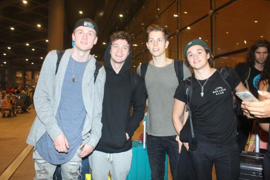 British Boy Band "The Vamps" - arrived in Mumbai. The band which has had several songs in the UK top 10, is scheduled to perform at the Global Citizen's concert on 19th November. British Band,British Band - The Vamps,The Vamps,The Vamps in Mumbai,british band the vamps,Global Citizen,Global Citizen concert