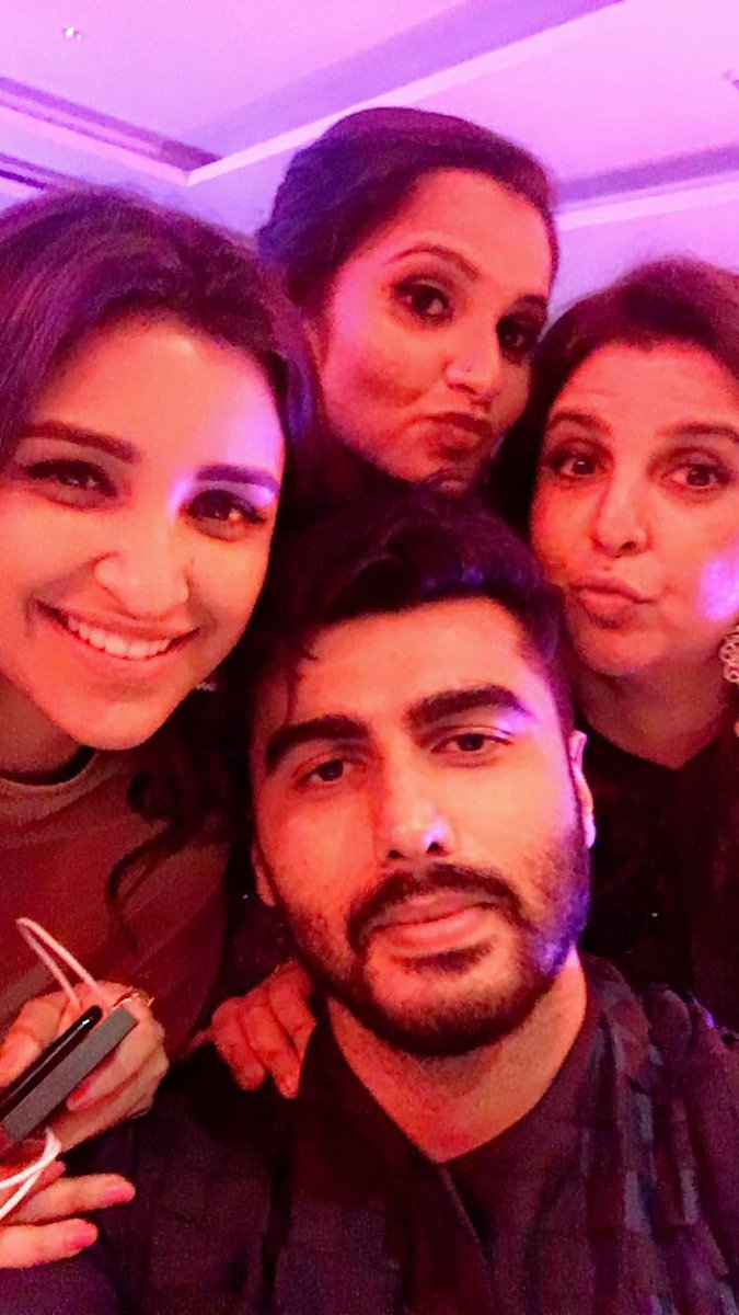 Bollywood actor Salman Khan, Parineeti Chopra, Arjun Kapoor at Sania Mirza's sister Sangeet. Salman Khan,Parineeti Chopra,Arjun Kapoor,Sania Mirza's sister Sangeet,Sania Mirza's sister wedding,Sania Mirza,Sania Mirza's sister Sangeet pics,Sania Mirza's sister Sangeet images,Sania Mirza's sister wedding pics,Sania Mirza?