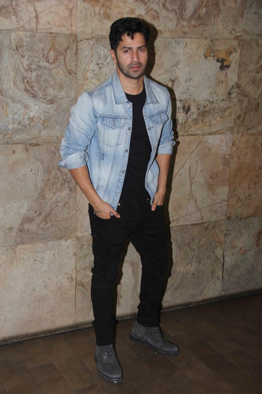 Actor Varun Dhawan spotted at the special screening of Force 2. John Abraham,Sonakshi Sinha,Varun Dhawan,Force 2 Special Screening,Force 2,Force 2 Special Screening pics,Force 2 Special Screening images,Force 2 Special Screening photos,Force 2 Special Screening stills,Force 2 Special Screening pictures