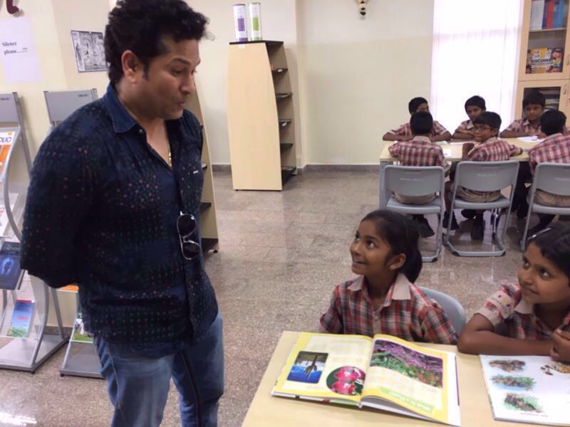 Cricket legend Sachin Tendulkar and singer-songwriter Chris Martin, who arrived to attend the Global Citizen Festival Of India 2016, visited Shri Gadge Maharaja Vidyalay here on Friday and met its students. Sachin Tendulkar,Chris Martin,Sachin,Tendulkar,Sachin Tendulkar meets school students,Sachin meets school students,Global Citizen Festival Of India 2016,Global Citizen Festival India