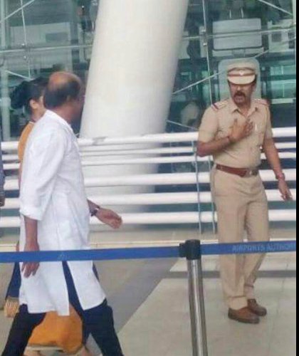 Photos of Superstar Rajinikanth spotted at Mumbai Airport for 2.0 first look launch event. Rajinikanth,Superstar Rajinikanth,2.0 first look,2.0 first look launch,2.0 launch,Rajinikanth spotted at Mumbai airport,Rajinikanth in Mumbai,Rajini,2.0 first look launch pics,2.0 first look launch images,2.0 first look launch photos,2.0 first look launch