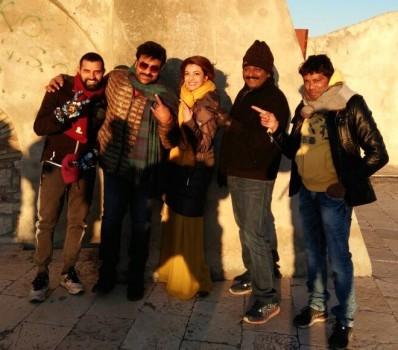 Khaidi No. 150 is an upcoming Telugu action drama film directed by V. V. Vinayak and produced by Ram Charan and A. Subashkaran under the Konidela Production Company banner and distributed by Lyca Productions. The film stars Chiranjeevi and Kajal Aggarwal in the lead role. Devi Sri Prasad will compose the film's music and background score. The cinematography will be provided by R. Rathnavelu and Gowtham Raju edited the film. The film is scheduled for a worldwide release on 13 January 2017.