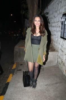 Photos of Bollywood actress Sonakshi Sinha spotted at Korner House in Bandra.