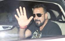 Photos of Bollywood actor Sanjay Dutt and Rajkumar Hirani spotted at Vidhu Vinod Chopra house.