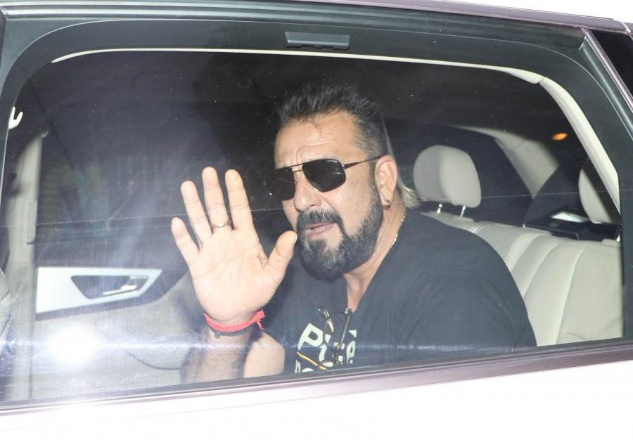 Photos of Bollywood actor Sanjay Dutt and Rajkumar Hirani spotted at Vidhu Vinod Chopra house. Sanjay Dutt,Rajkumar Hirani,Sanjay Dutt and Rajkumar Hirani,Vidhu Vinod Chopra,Vidhu Vinod Chopra house