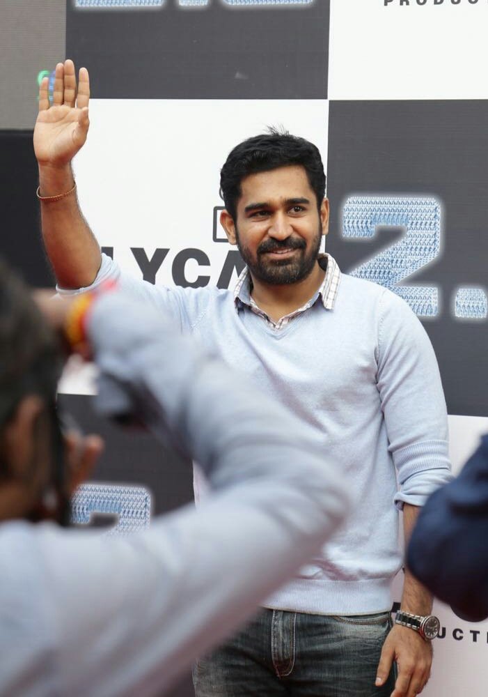South Indian actor Vijay Antony at Rajinikanth, Akshay Kumar's 2.0 first look launch. Vijay Antony,actor Vijay Antony,Vijay Antony at 2.0 first look launch,Celebs at 2.0 first look launch,2.0 first look launch,2.0 first look,2.0 poster