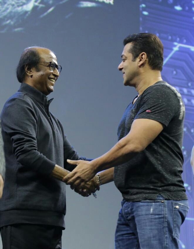 Actor Salman Khan, who attended the first look launch of Rajinikanth's upcoming Tamil science-fiction actioner "2.o", said he wasn't invited but he still came just to meet the Tamil superstar. Salman Khan at 2.0 first look launch,Salman Khan at 2.0 first look,Salman Khan,actor Salman Khan,2.0 first look launch,2.0 first look