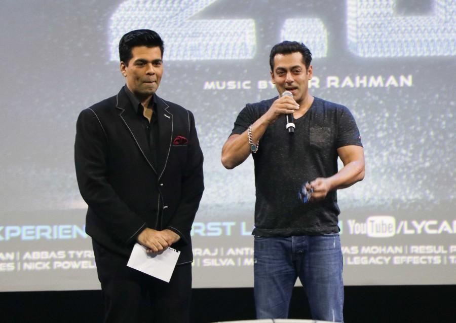 "I just showed up without being invited because I wanted to meet Rajinikanth sir," Salman said at the event here. Salman referred Rajinikanth as "garu' (Telugu for sir), as he addressed the Telugu audience present at the venue. Salman Khan at 2.0 first look launch,Salman Khan at 2.0 first look,Salman Khan,actor Salman Khan,2.0 first look launch,2.0 first look