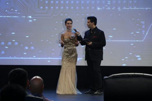 Actress Amy Jackson at 2.0 first look launch.