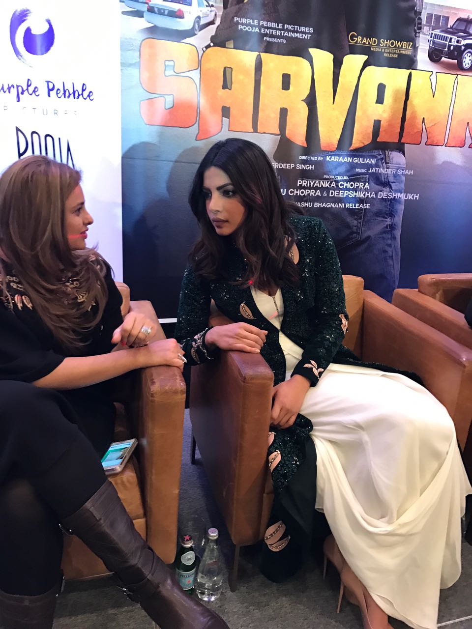 The first look of Pooja films and Priyanka Chopra's debut Punjabi venture Sarvann created quite an impact and had a brilliant response from the industry and from the audiences. The film is produced by all women's team consisting of Deepshikha Deshmukh, Priyanka Chopra and Dr. Madhu Chopra. Sarvann is a beautiful and heart-touching narrative of a young NRI returning to India to find his roots. It is the coming-of-age story of a young boy who unknowingly discovers his identity. Priyanka Chopra,Deepshikha Deshmukh,Sarvaan,Sarvaan trailer,Sarvaan trailer launch,Punjabi film Sarvaan,Punjabi film Sarvaan trailer,Sarvaan trailer launch pics,Sarvaan trailer launch images,Sarvaan trailer launch photos,Sarvaan trailer launch stills,Sarv