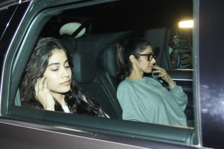 Photos of Sridevi, Jhanvi, Boney Kapoor spotted at Salman Khan house. Sridevi,Jhanvi,Boney Kapoor,Salman Khan,Sridevi at Salman Khan house,Jhanvi at Salman Khan house,Boney Kapoor at Salman Khan house