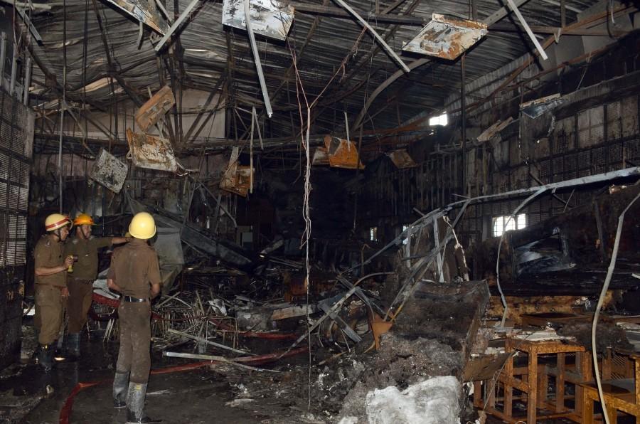 Photos of Fire fighters try to douse a fire that broke out at SSKM hospital in Kolkata on Nov 21, 2016. Fire at SSKM hospital,SSKM hospital,SSKM,Kolkata,fire broke out in West Bengal