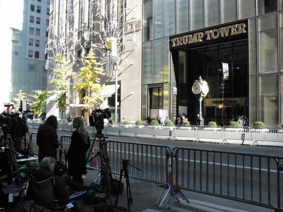 Trump Tower in mid-town Manhattan in New York City. President-elect Donald Trump has been working on shaping his administration by meeting various people there. Democrat Tulsi Gabbard, the first Hindu elected to United States Congress, met him there on Monday, Nov. 21, 2016. Republican Nikki Haley, the Indian American governor of South Carolina, also met him there last week. Tulsi Gabbard,Donald Trump,Tulsi Gabbard meets Donald Trump,United States Congress,Republican President-elect Donald Trump,fight against terrorism,Syria