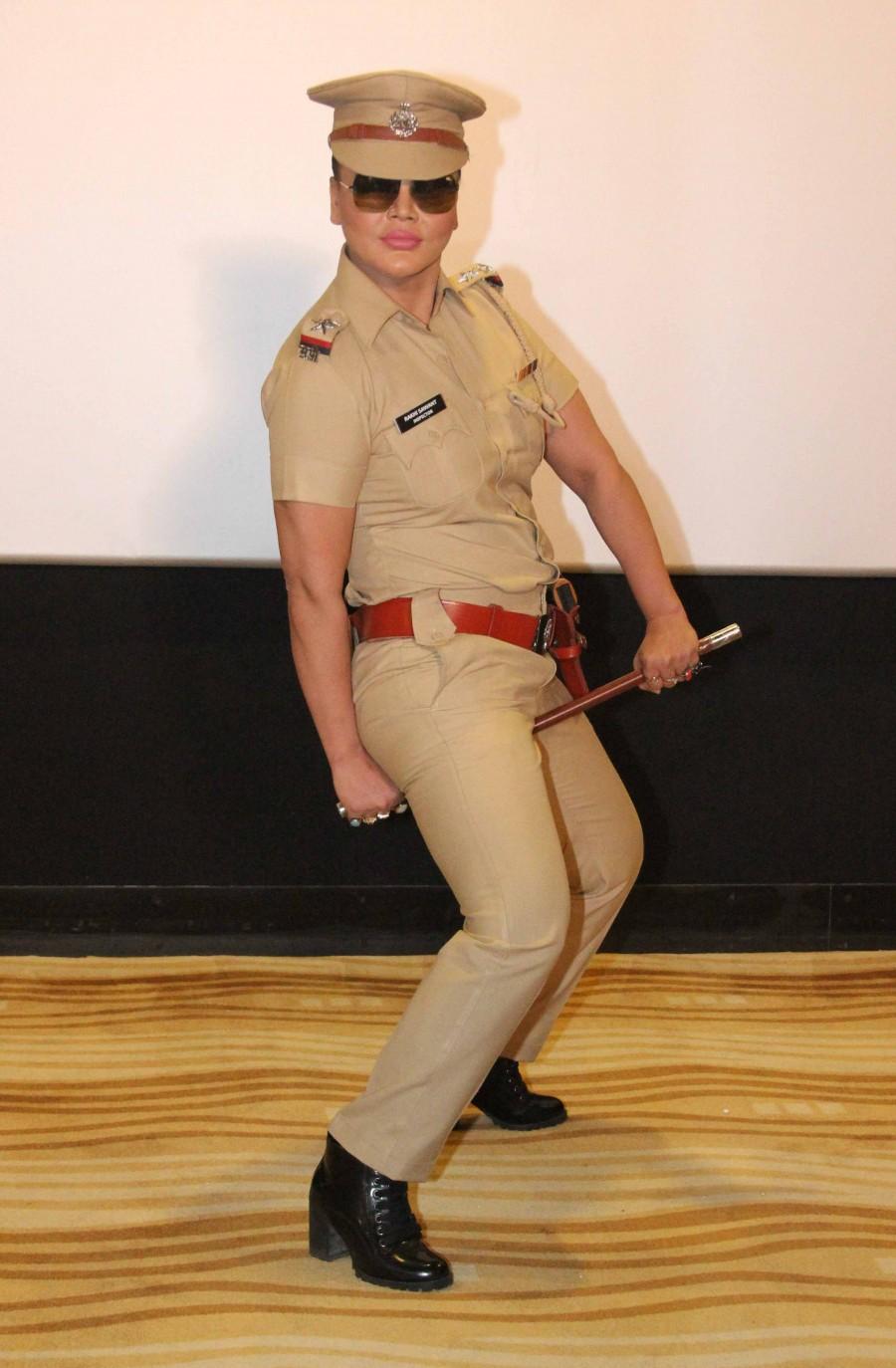 Actress Rakhi Sawant during the New Web Series Presenting Rakhi in Khaki in Mumbai on Nov. 22, 2016. Kranti Pratap Singh,Filmmaker of web series,Khaki,Niyati Shah,Rakhi Sawant,Ashok Wankhade,New Web Series,Rakhi in Khaki