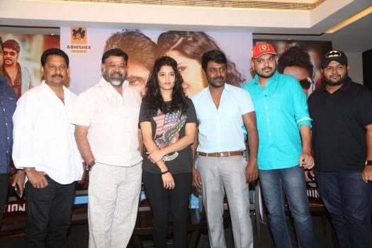 Tamil movie Shivalinga press meet event held in Chennai. Celebs like Raghava Lawrence, Ritika Singh, Director P. Vasu and others spotted during the event.