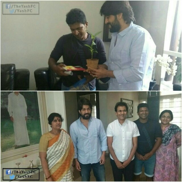 South Indian actor Yash invites Shivaraj, Puneeth and Raghavendra Rajkumar for his marriage. Shivaraj Rajkumar,Puneeth Rajkumar,Raghavendra Rajkumar,Yash,actor,Yash wedding,Yash marriage,Yash wedding card,Yash marriage card,Yash invites Shivaraj,Yash invites Puneeth