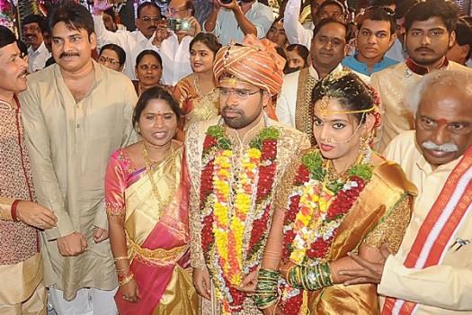 Photos Powerstar Pawan Kalyan at Bandaru Dattatreya's daughter's wedding.