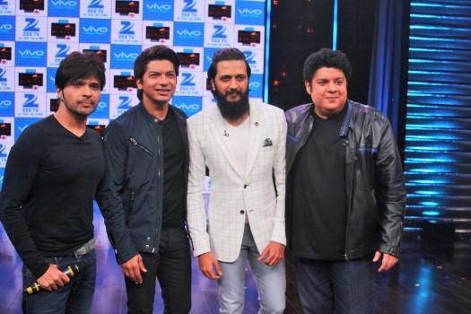 Photos of Singers Shaan and Himesh Reshamiya during on the sets of Yaaron Ki Baraat, in Mumbai, on Nov 23, 2016.